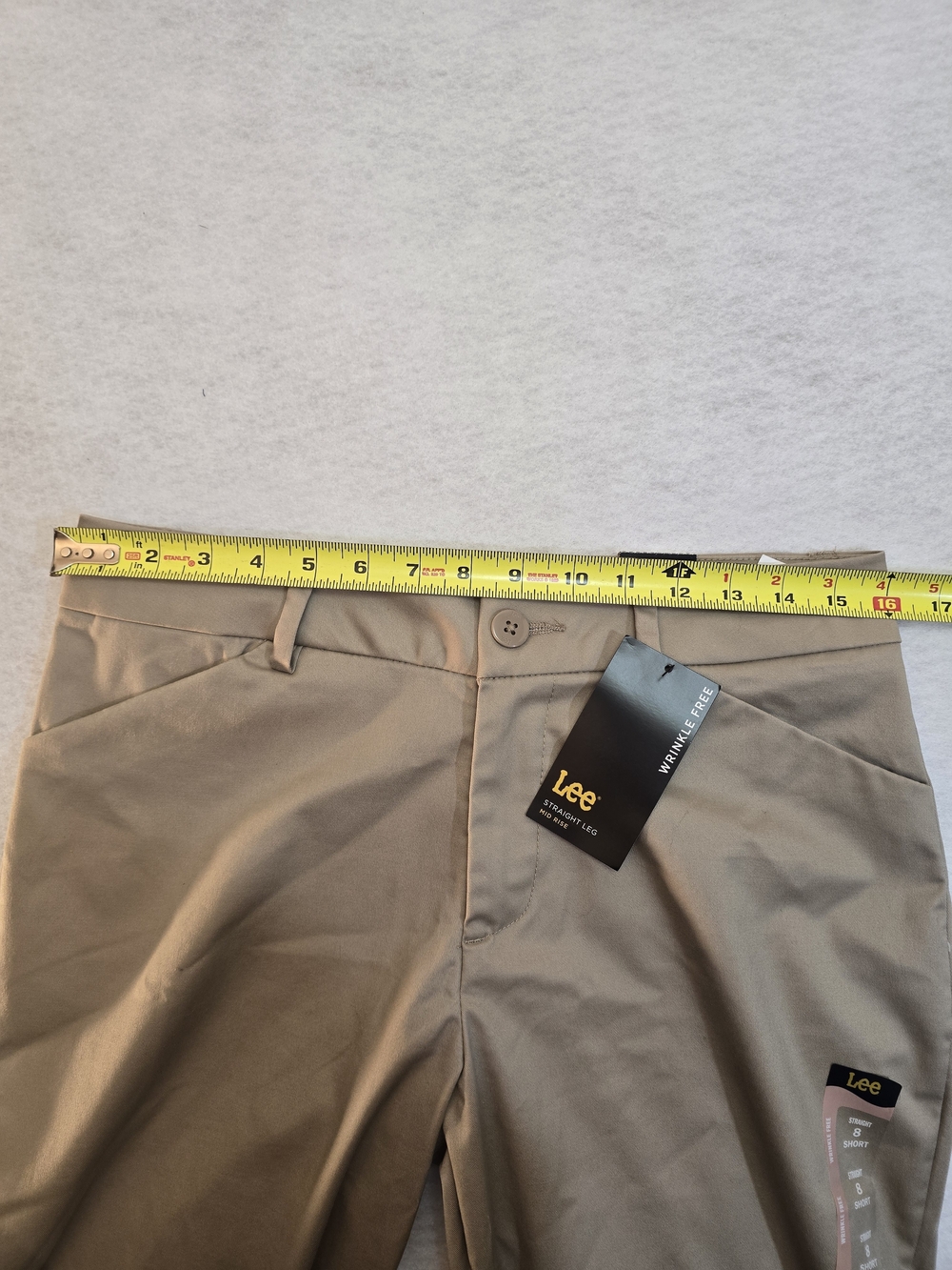 Lee Womens Wrinkle-Free Khaki Pants - Beige Size 8 - Picture 8 of 11